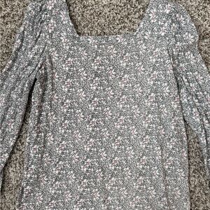 Style & Co. Black and White Floral Blouse